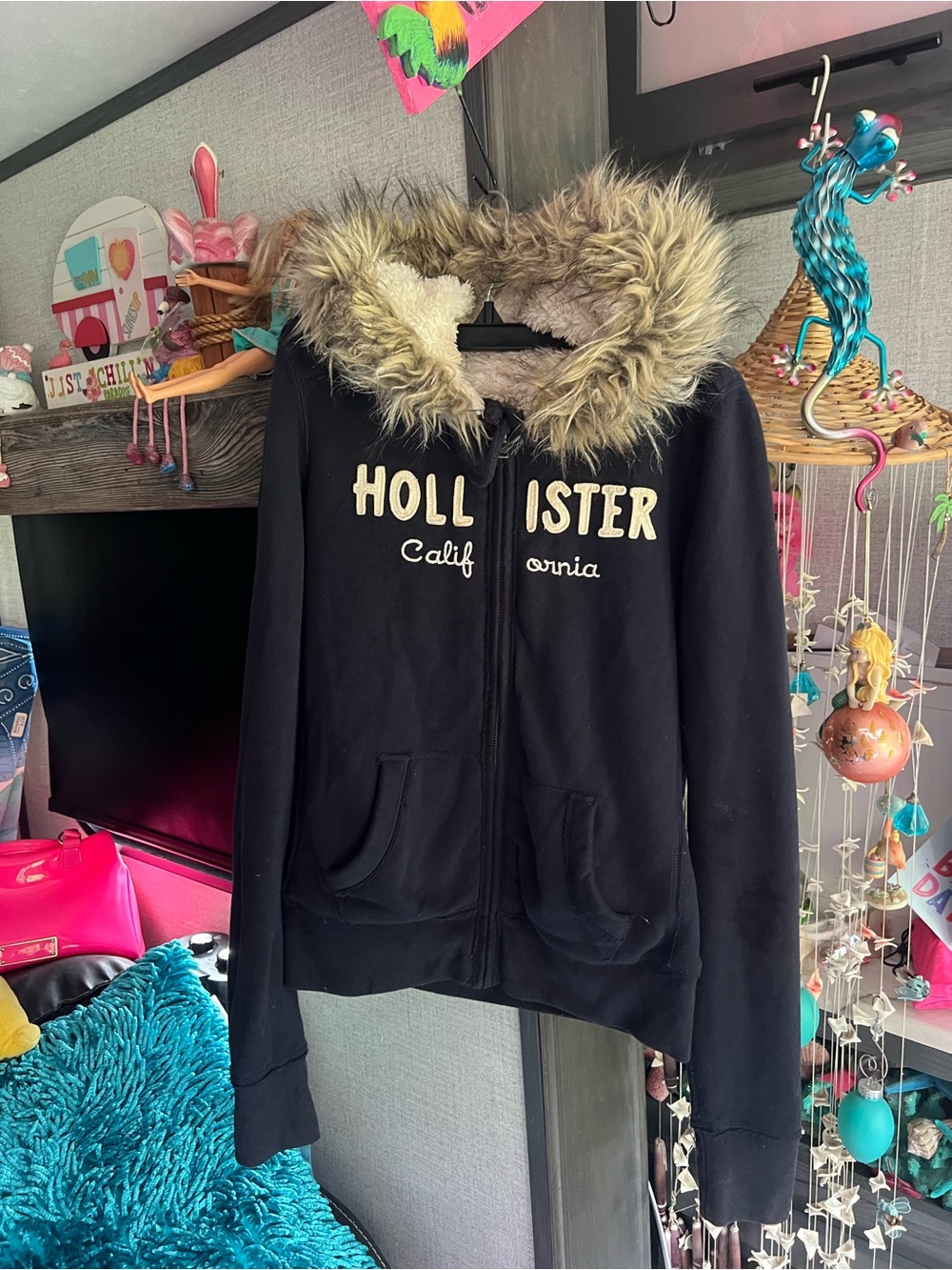 Hollister Co.Fur Hoodie